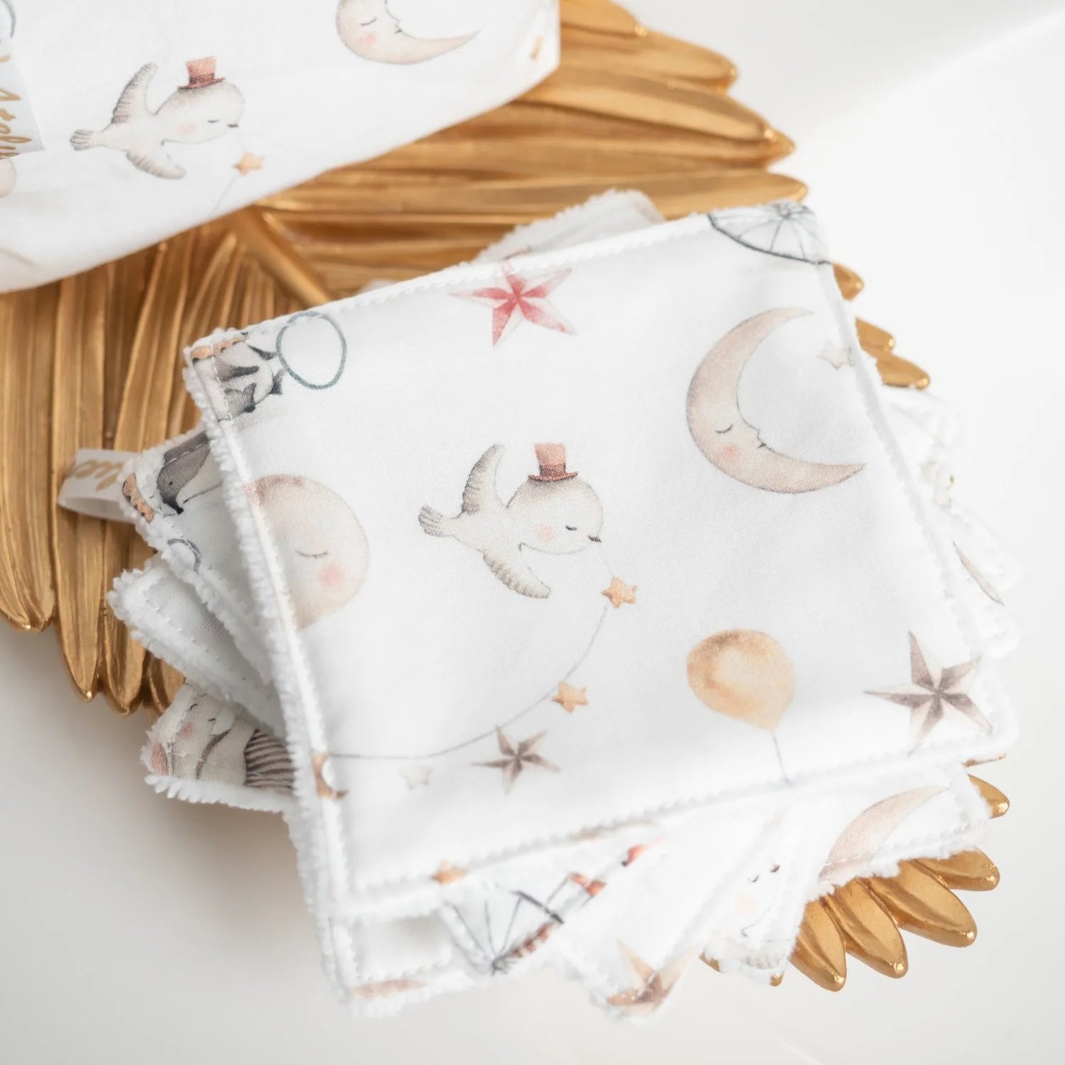 Coton lavable Bio et panier Clair de lune