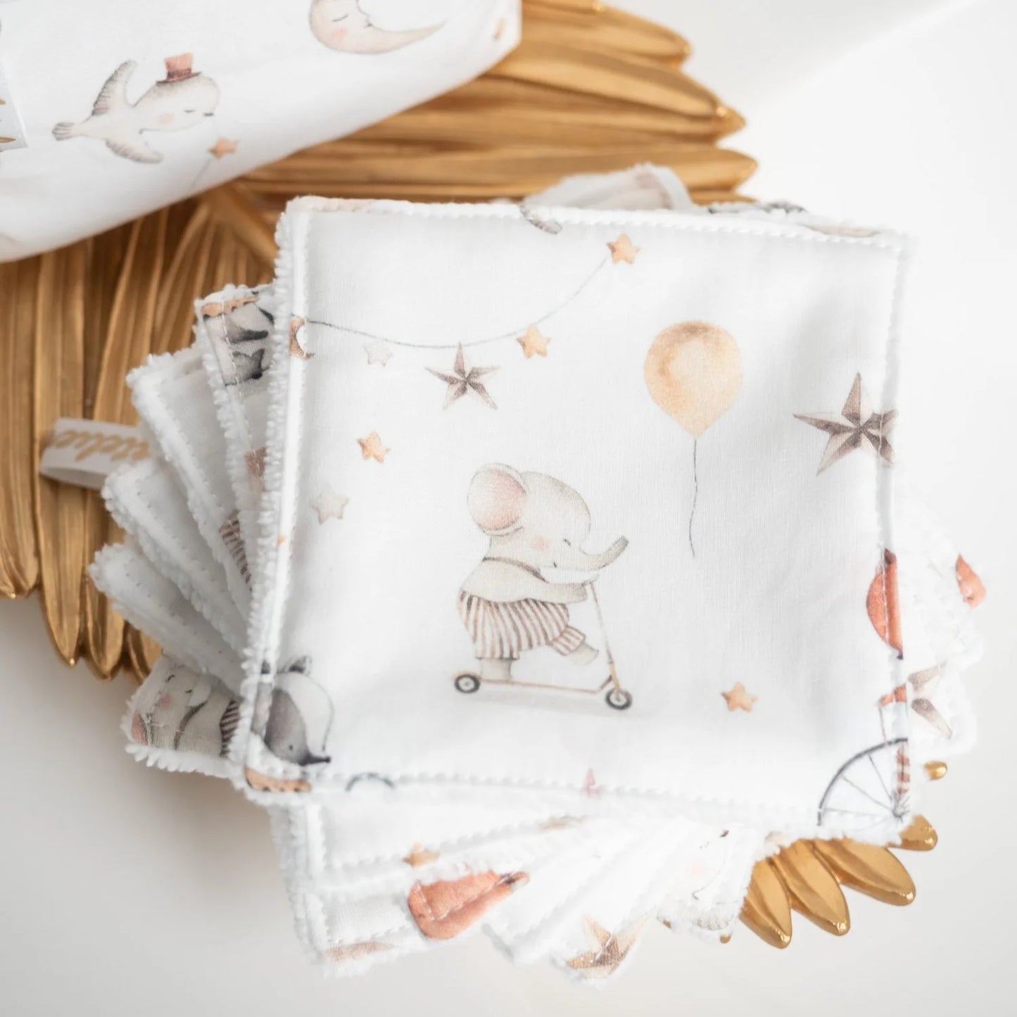 Coton lavable Bio et panier Clair de lune
