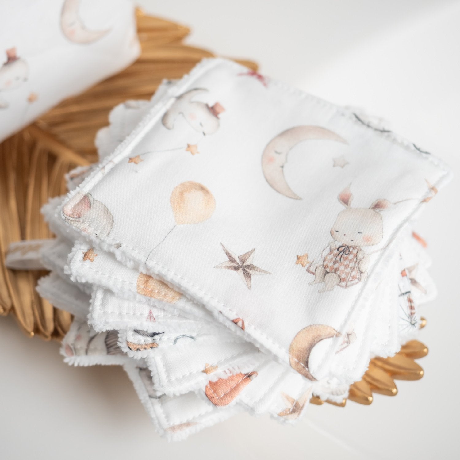 Coton lavable Bio et panier Clair de lune