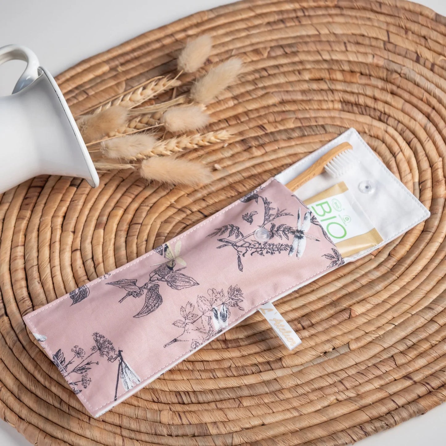 Pochette brosse à dents L'Herboriste Rose - L'Atelier de July