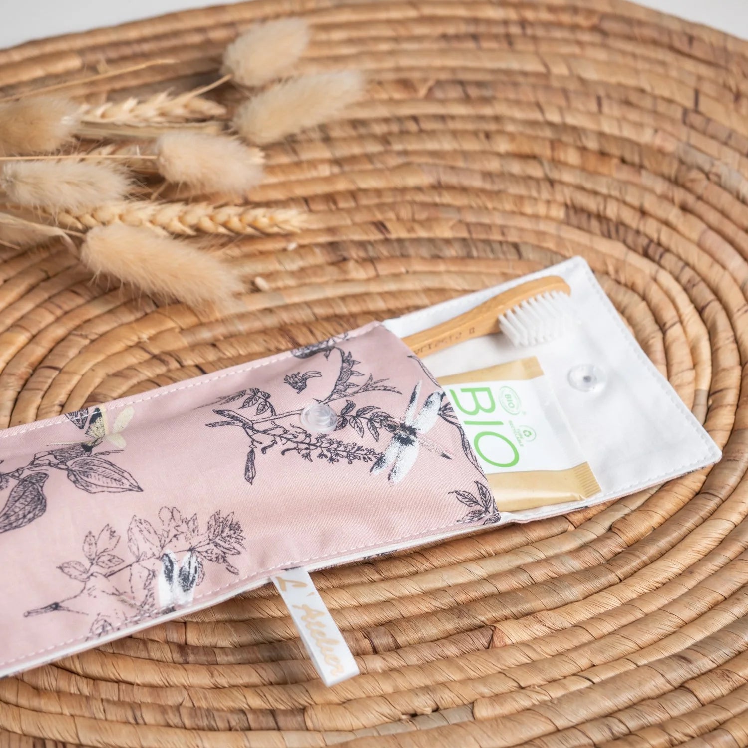 Pochette brosse à dents L'Herboriste Rose - L'Atelier de July