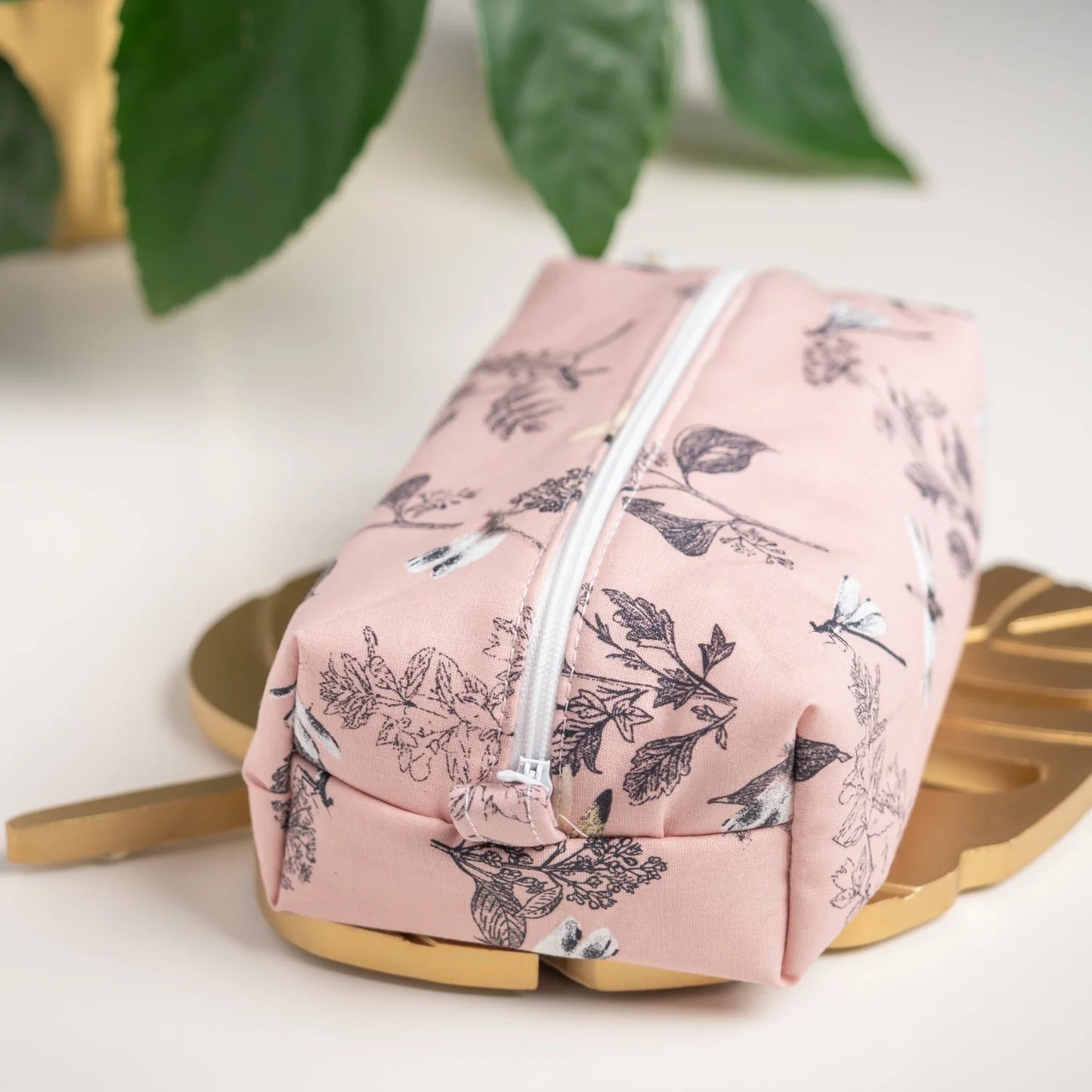 Trousse en tissu Bio L'Herboriste Rose - L'Atelier de July