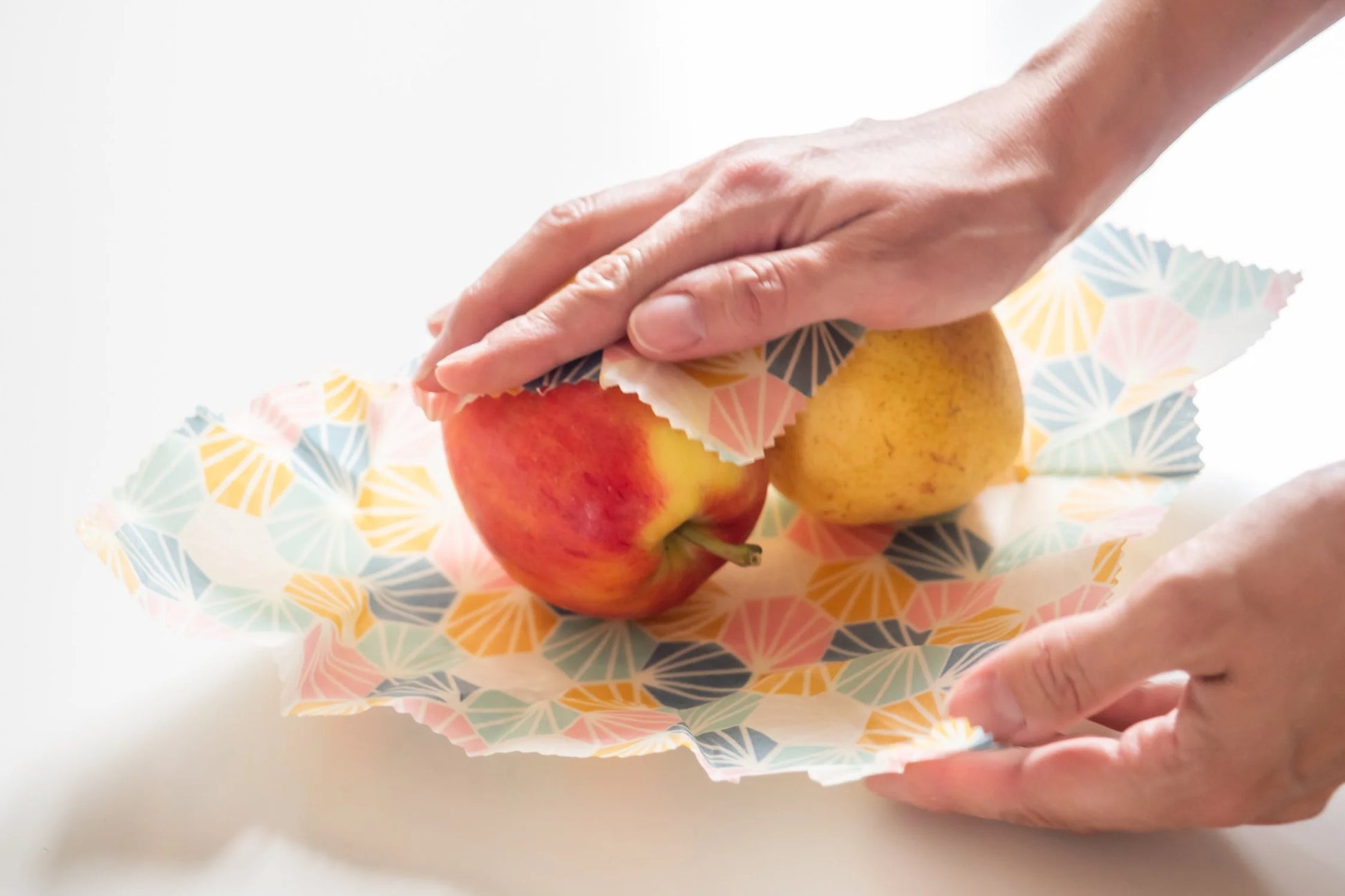 Bee Wrap Arlequin - emballage alimentaire 100% naturel, lavable et réutilisable - Lot de 3