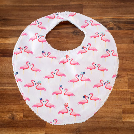 Bavoir bandana en tissu bio Oeko-Tex Flamingo - L'Atelier de July