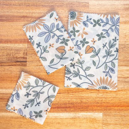 Bee Wrap Liore - emballage alimentaire 100% naturel, lavable et réutilisable - Lot de 3 - L'Atelier de July