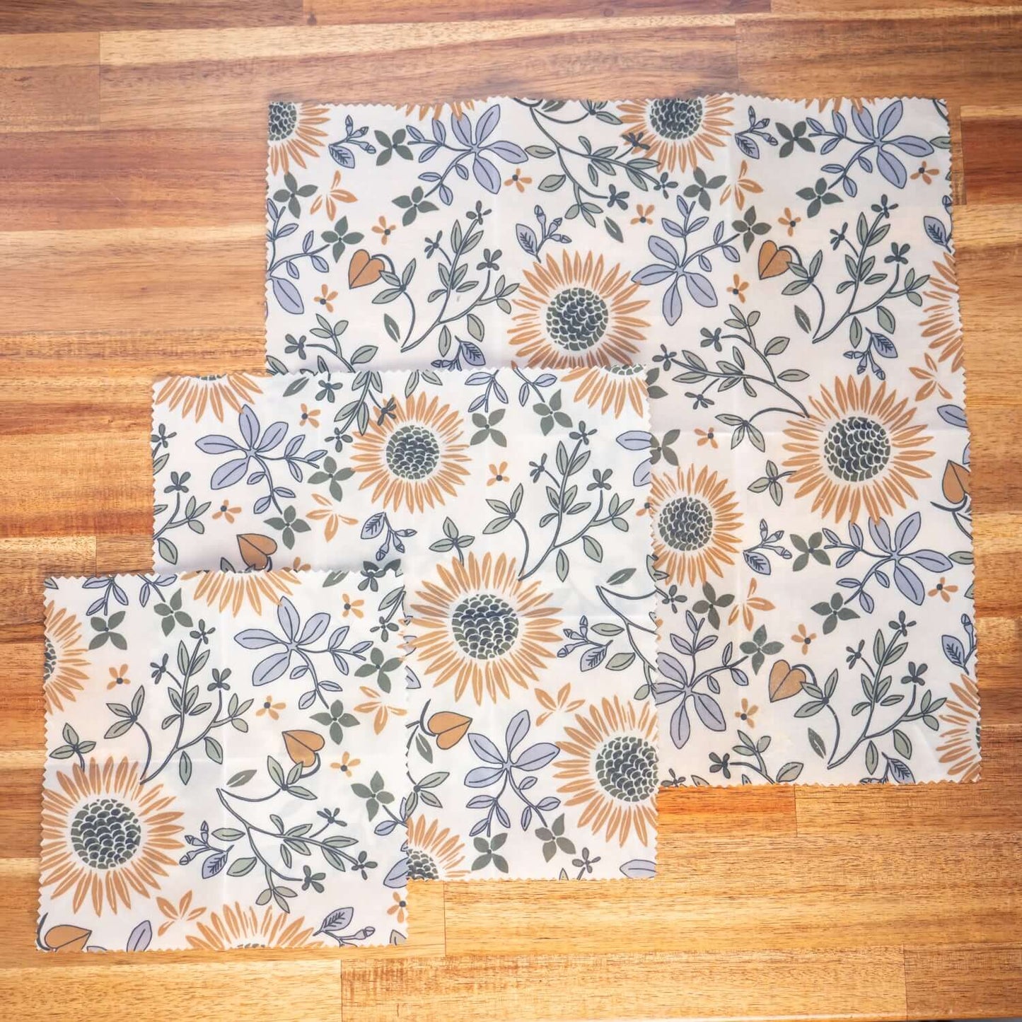 Bee Wrap Liore - emballage alimentaire 100% naturel, lavable et réutilisable - Lot de 3 - L'Atelier de July