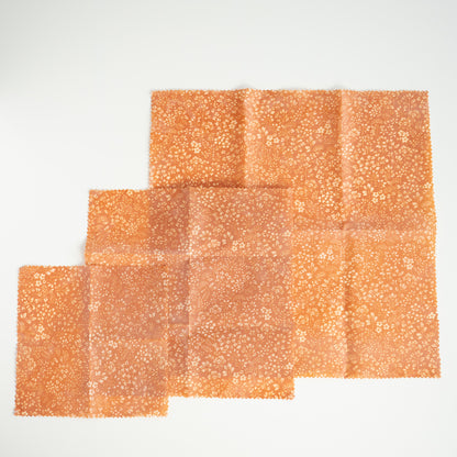 Bee wrap en tissu et cire d’abeille Amarante - Lot de 3 - L'Atelier de July