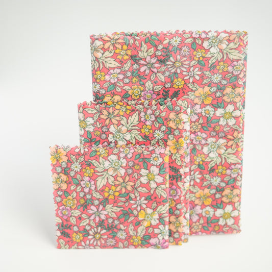 Bee wrap en tissu et cire d’abeille Velita - Lot de 3 - L'Atelier de July