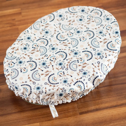 Charlotte / couvre-plat en tissu bio "White Éventail"