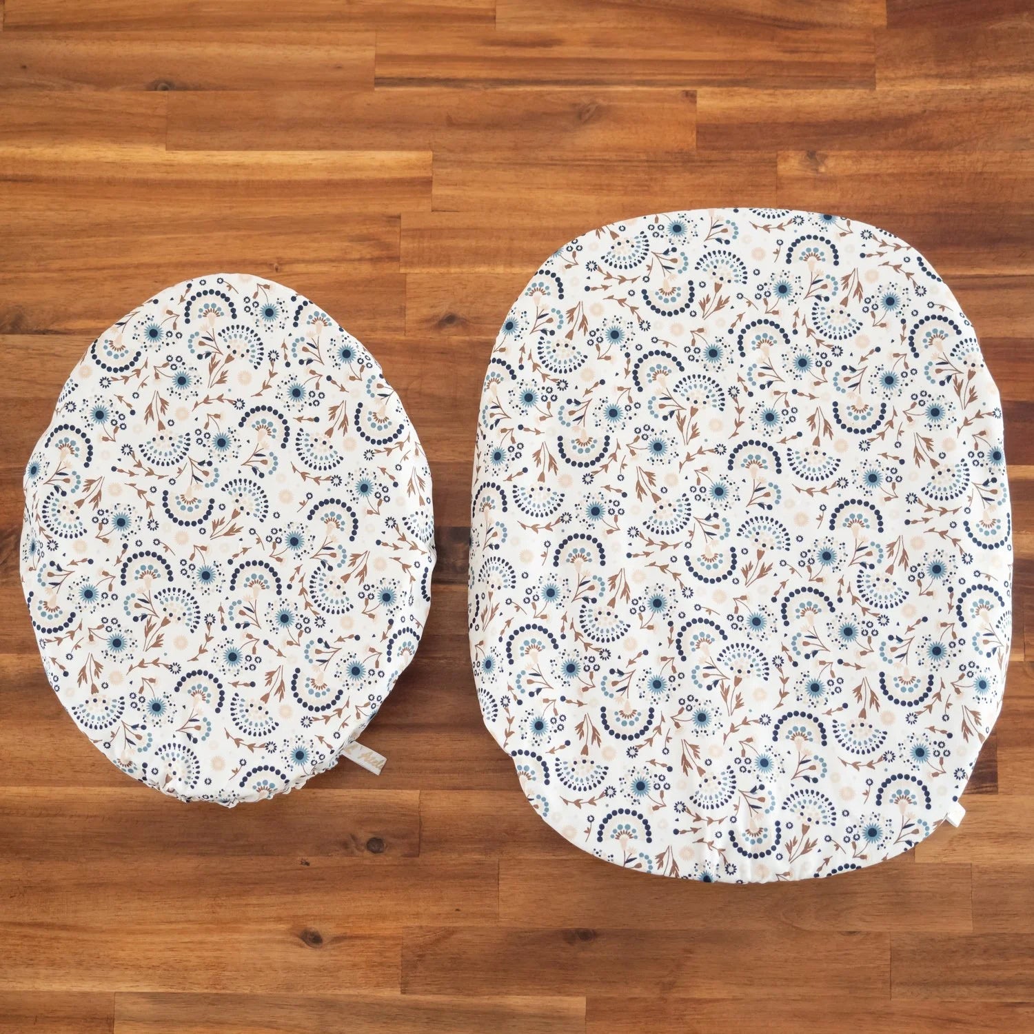 Charlotte / couvre-plat en tissu bio "White Éventail"