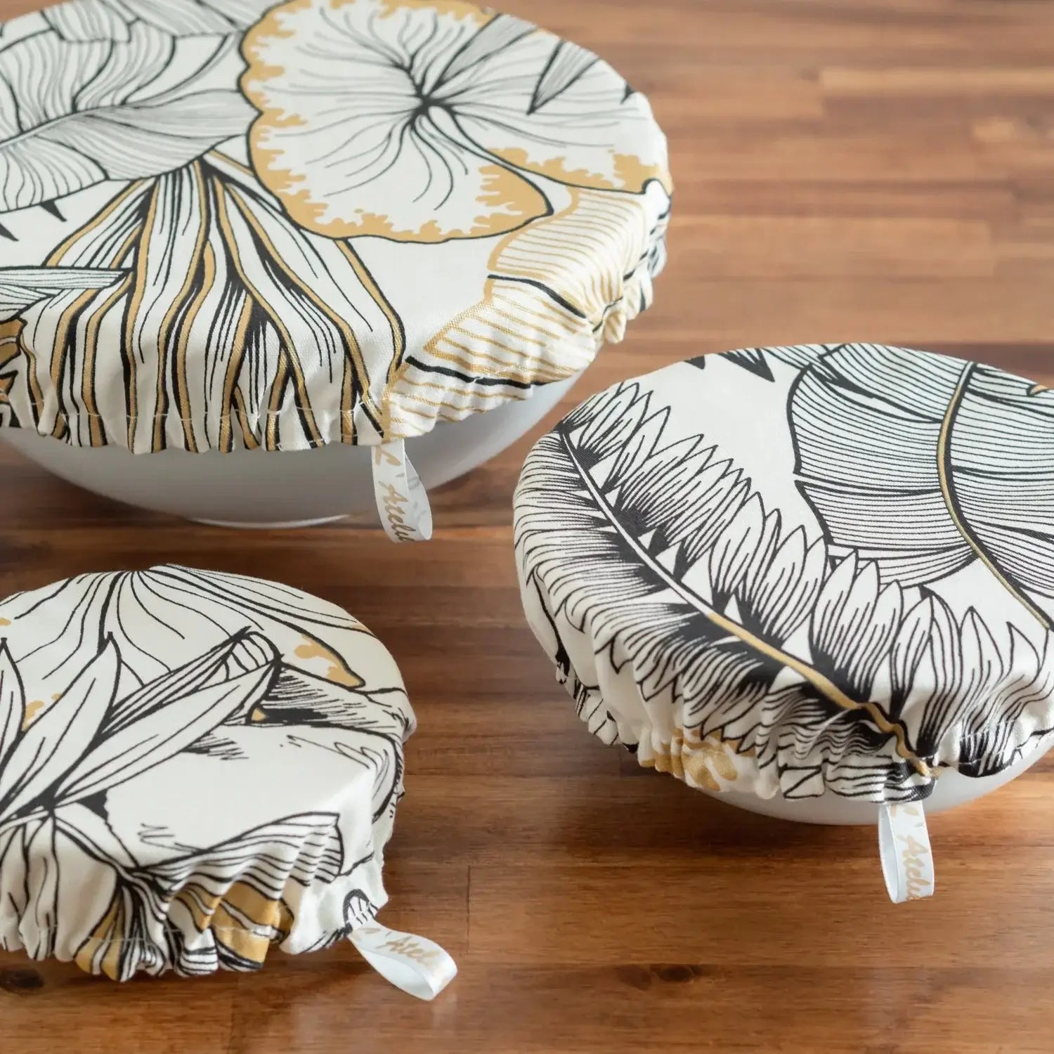 Charlotte couvre-plat alimentaire en tissu Plante Dorée - L'Atelier de July