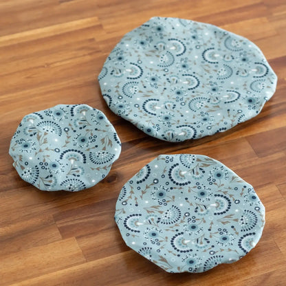 Charlotte / couvre-plat tissu bio "Green Éventail"