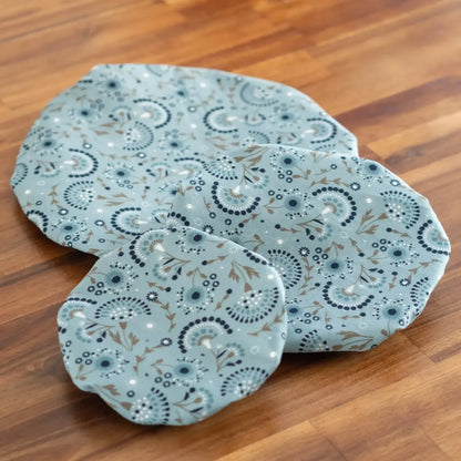 Charlotte / couvre-plat tissu bio "Green Éventail"