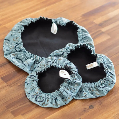 Charlotte / couvre-plat tissu bio "Green Éventail"