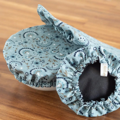 Charlotte / couvre-plat tissu bio "Green Éventail"