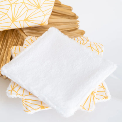 Coton lavable Bio et panier Graphique Jaune