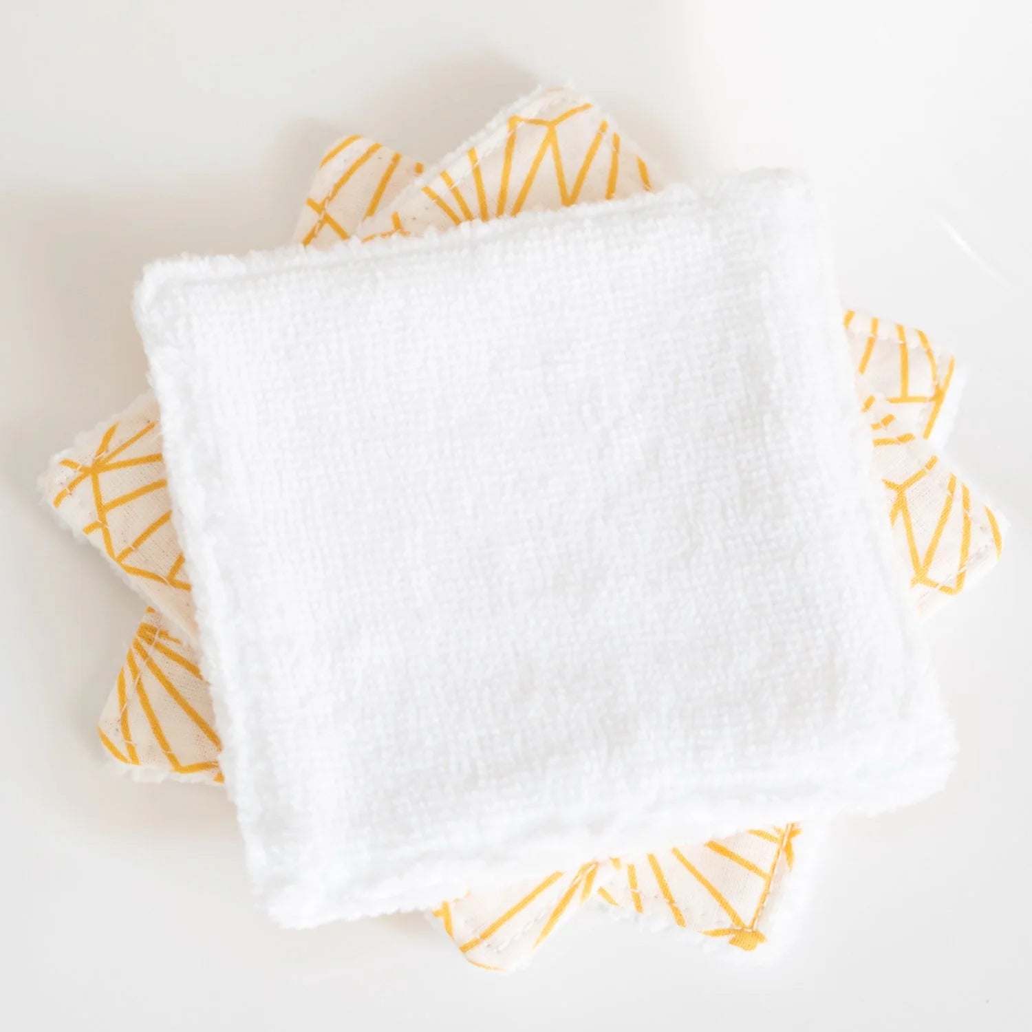 Coton lavable Bio et panier Graphique Jaune