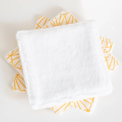 Coton lavable Bio et panier Graphique Jaune