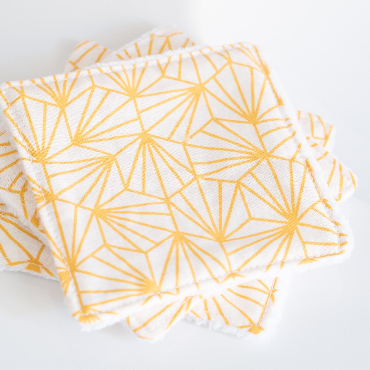 Coton lavable Bio et panier Graphique Jaune