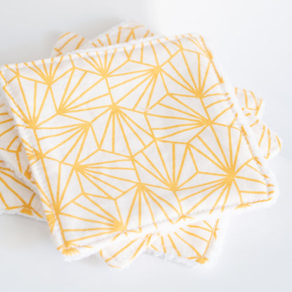 Coton lavable Bio et panier Graphique Jaune