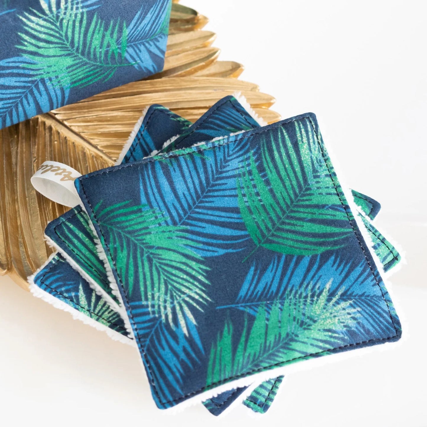 Coton lavable bio et panier Palmes Vertes