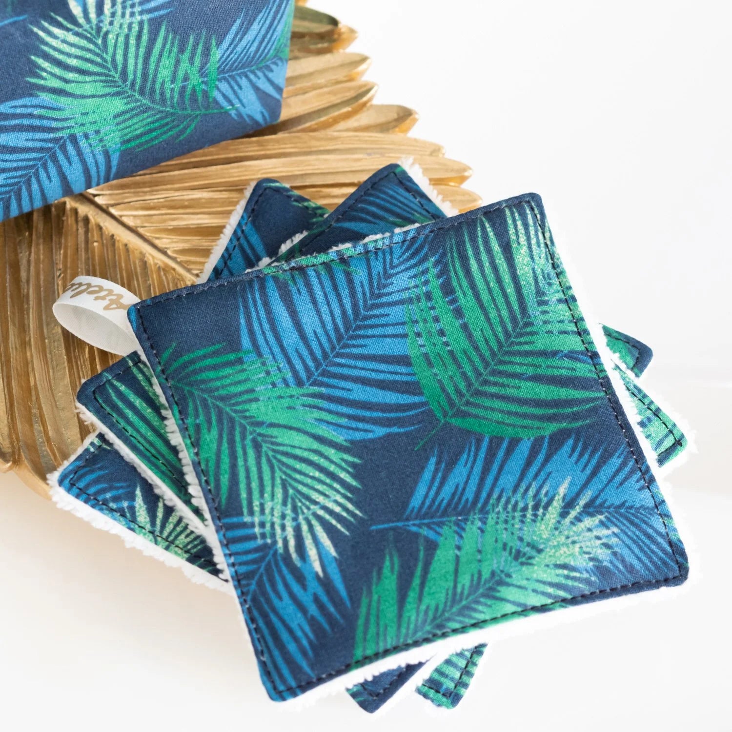 Coton lavable bio et panier Palmes Vertes