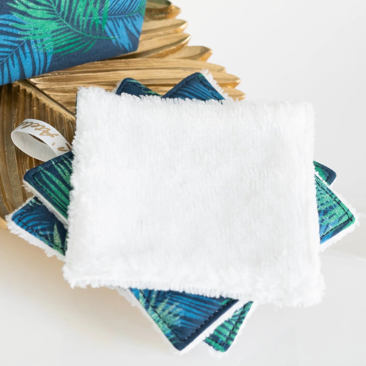 Coton lavable bio et panier Palmes Vertes