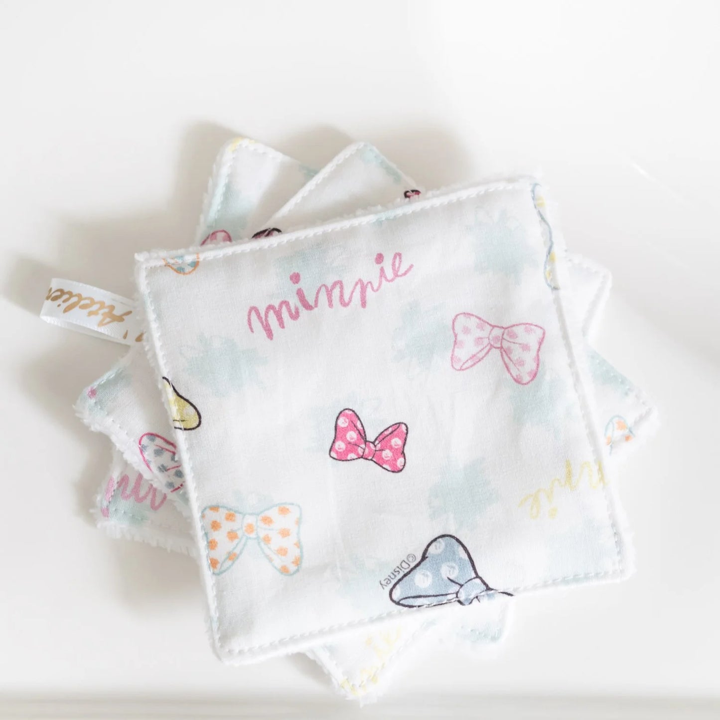 Coton lavable Bio et panier Minnie Papillons