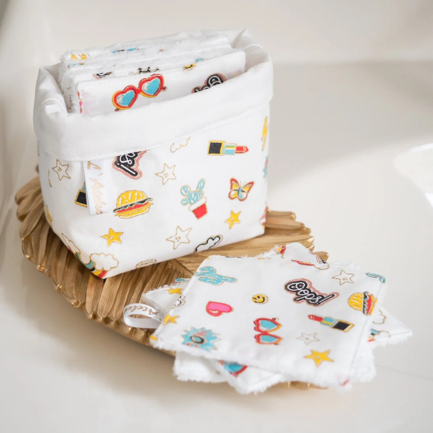 Coton lavable Bio et panier Pins