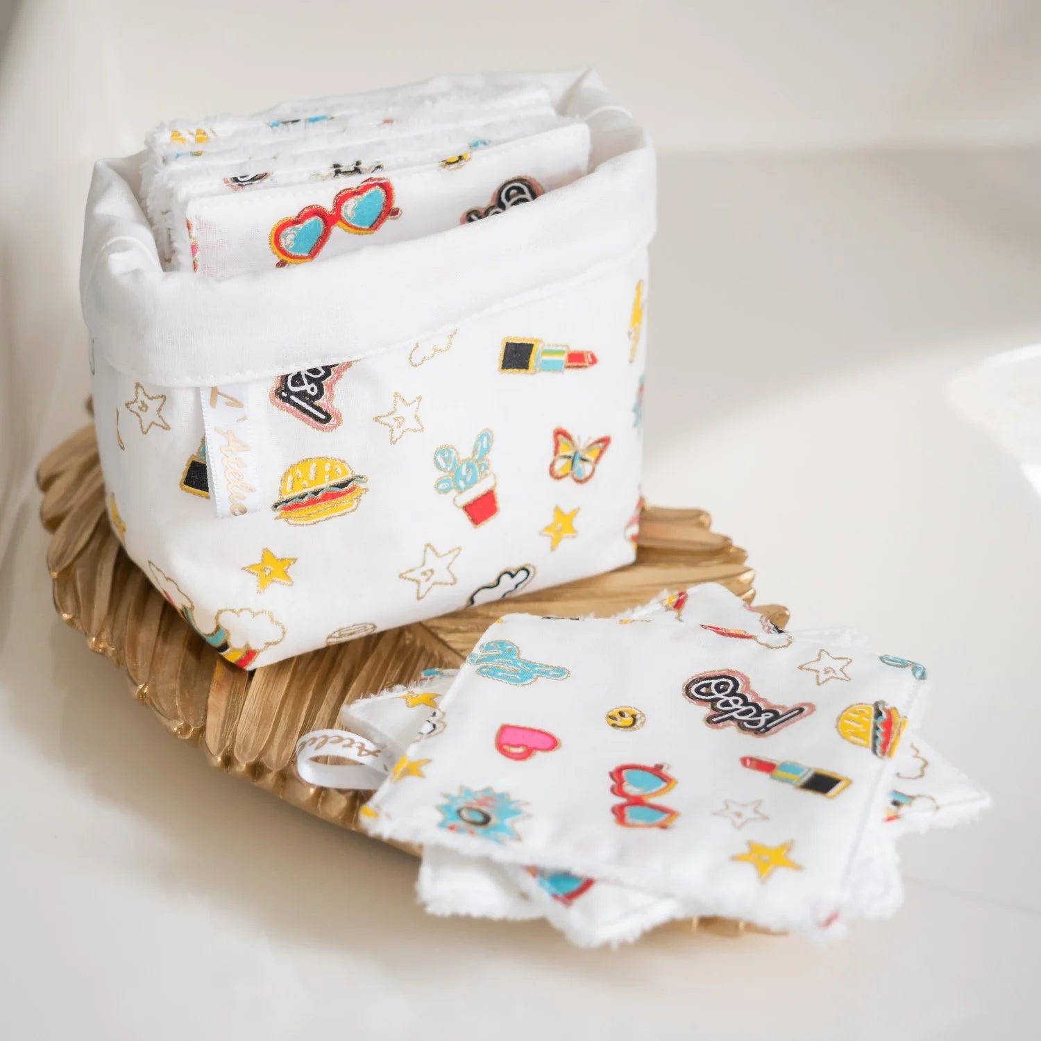 Coton lavable Bio et panier Pins