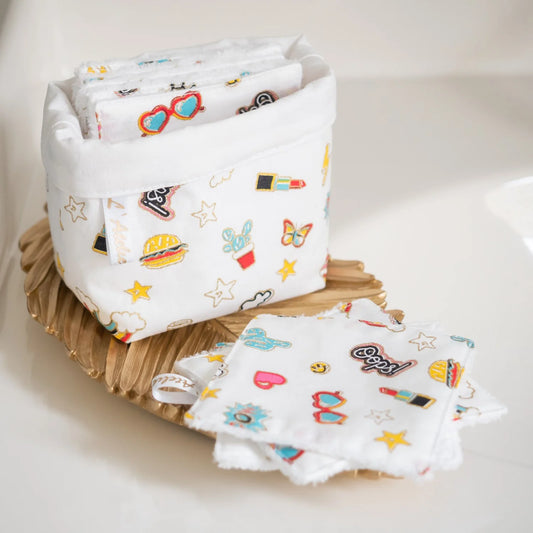 Coton lavable Bio et panier Pins