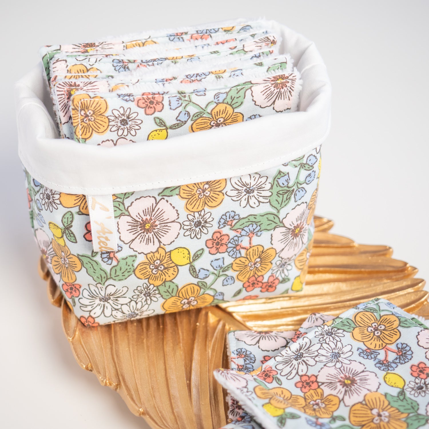 Coton lavable Bio et panier Azelie - L'Atelier de July