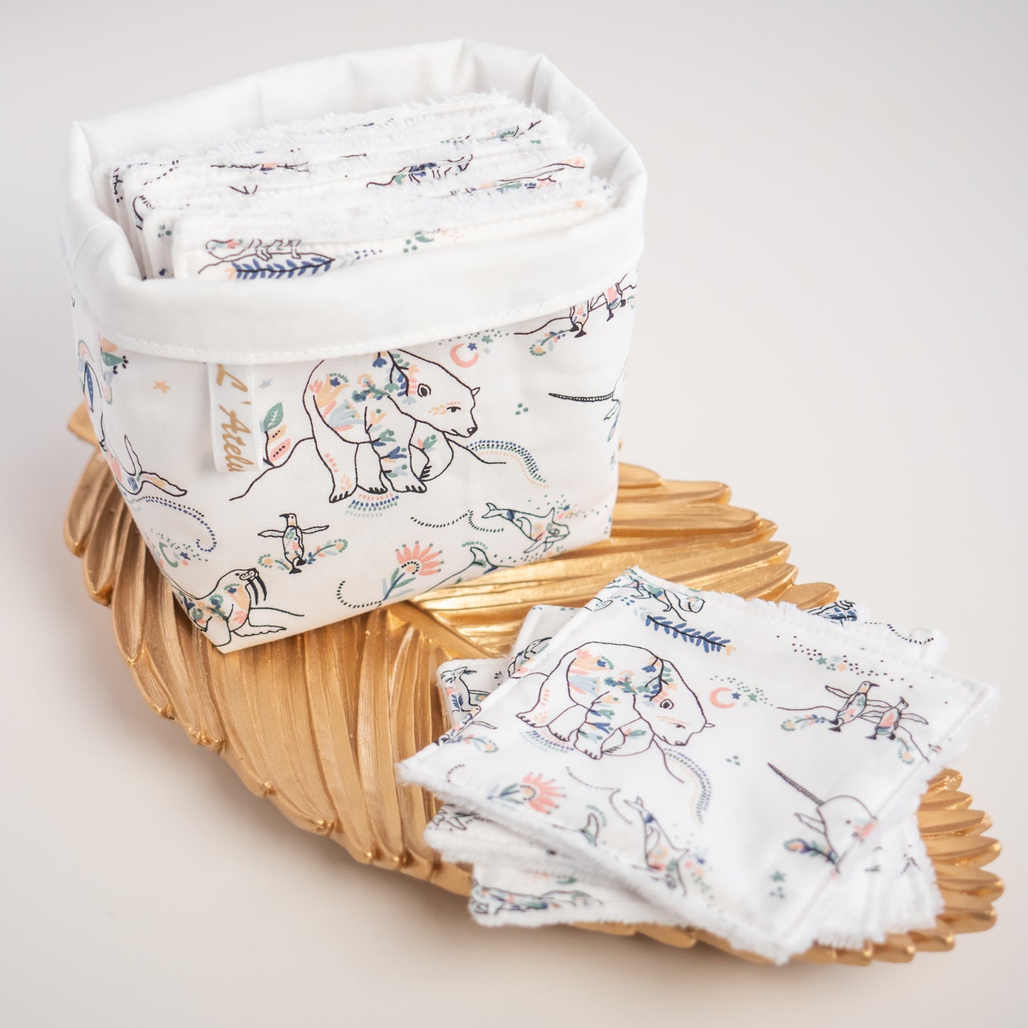 Coton lavable Bio et panier Boreal - L'Atelier de July