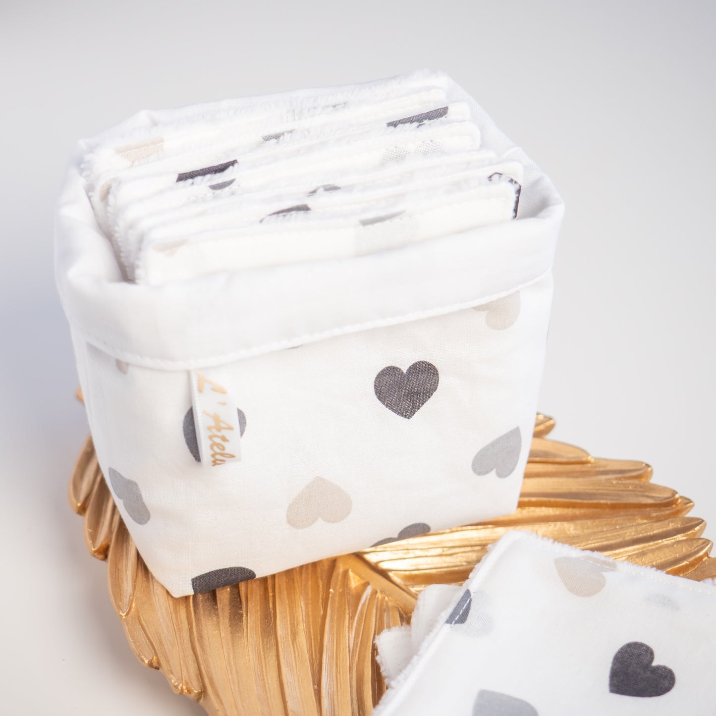 Coton lavable Bio et panier Corazon - L'Atelier de July
