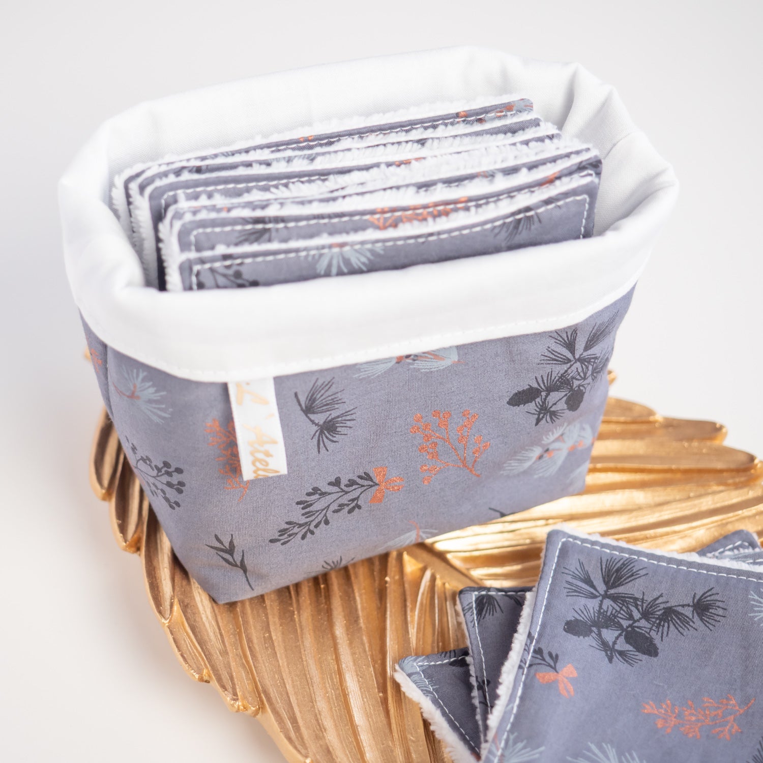 Coton lavable Bio et panier Herborium - L'Atelier de July