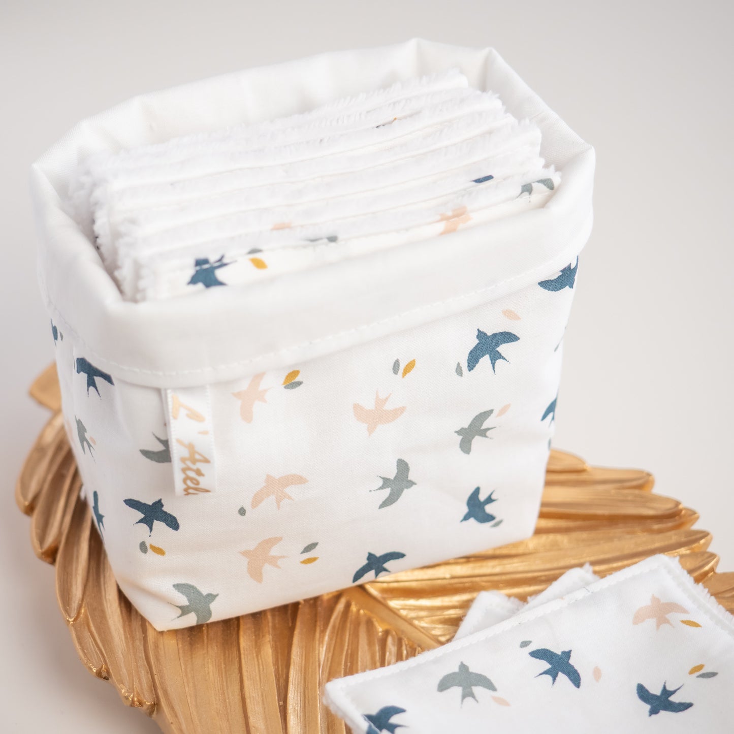 Coton lavable Bio et panier Hirondine - L'Atelier de July