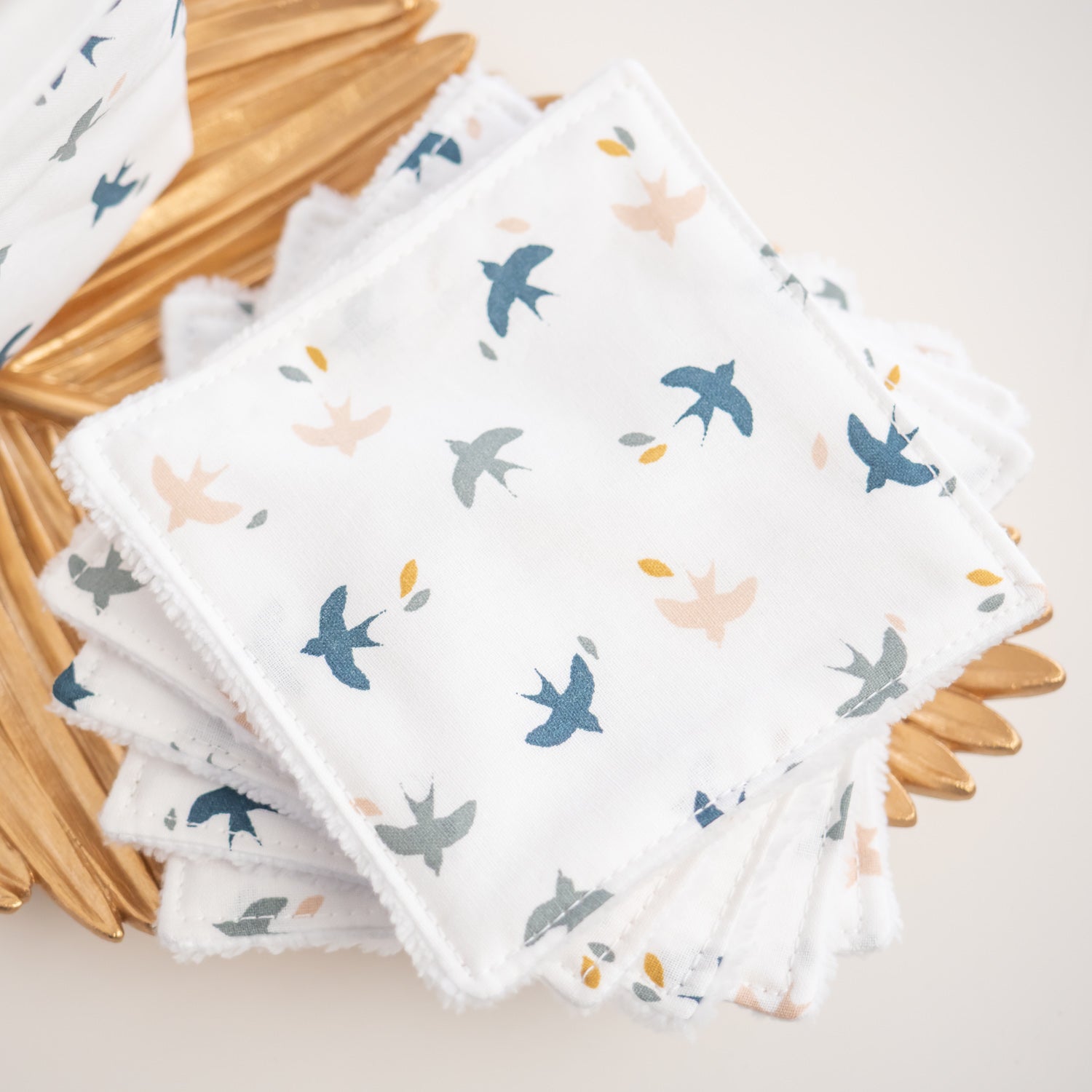 Coton lavable Bio et panier Hirondine - L'Atelier de July