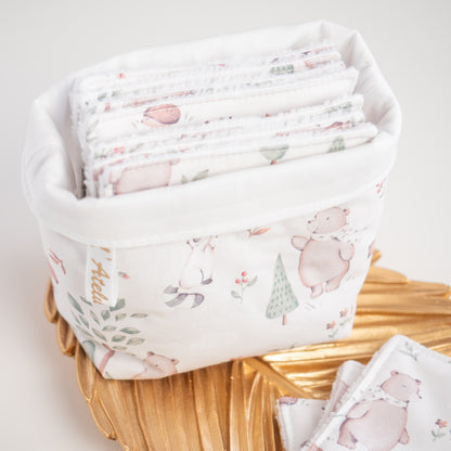 Coton lavable Bio et panier Noukie - L'Atelier de July