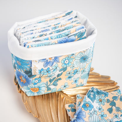 Coton lavable en tissu bio et panier Frenchy - L'Atelier de July