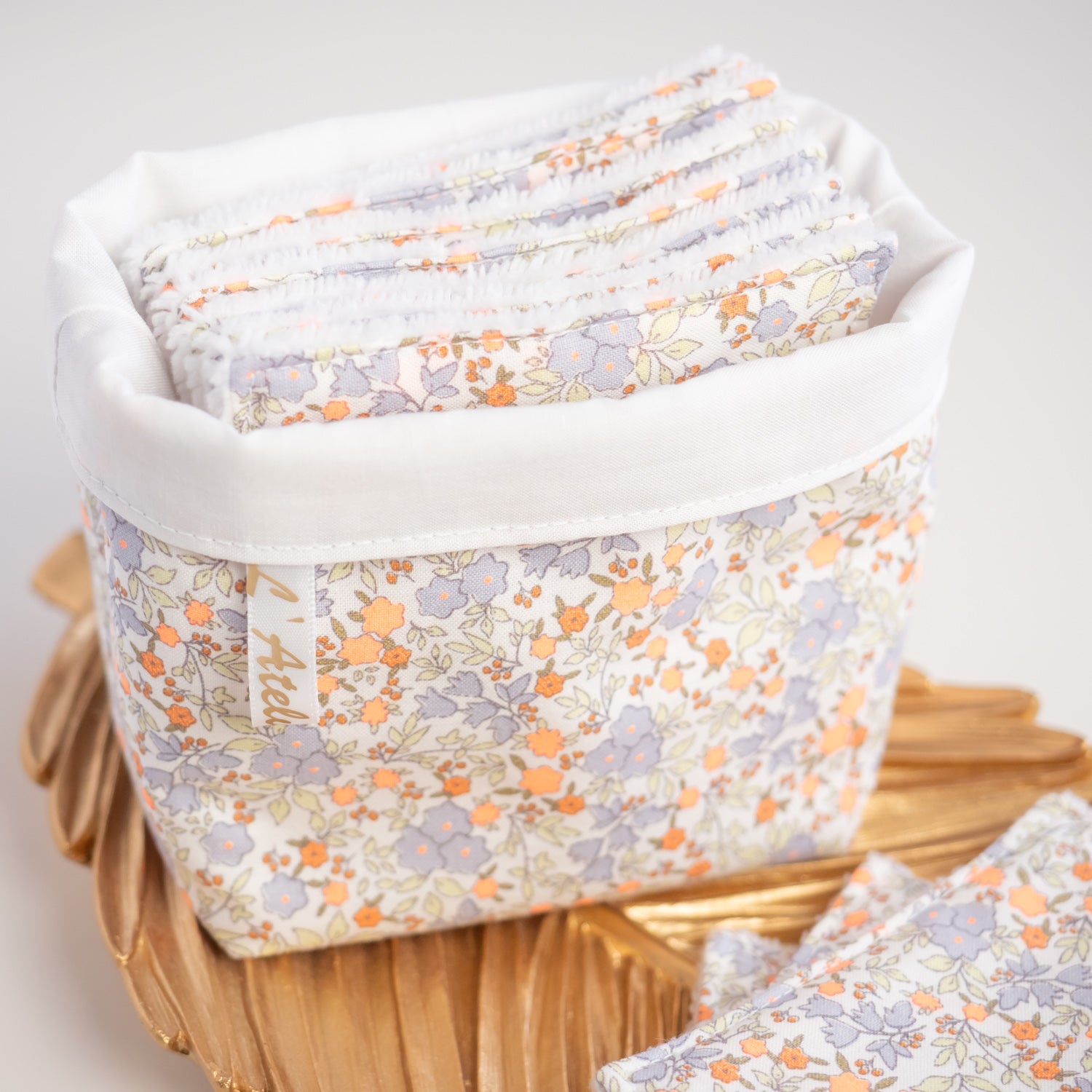 Coton lavable Bio et panier Orelie - L'Atelier de July