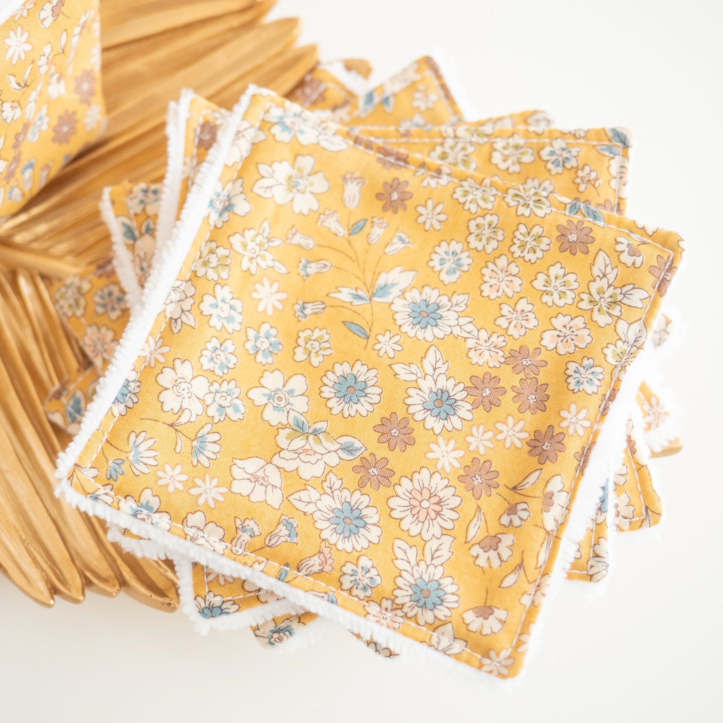 Coton lavable réutilisable en tissu et panier Jelly - L'Atelier de July