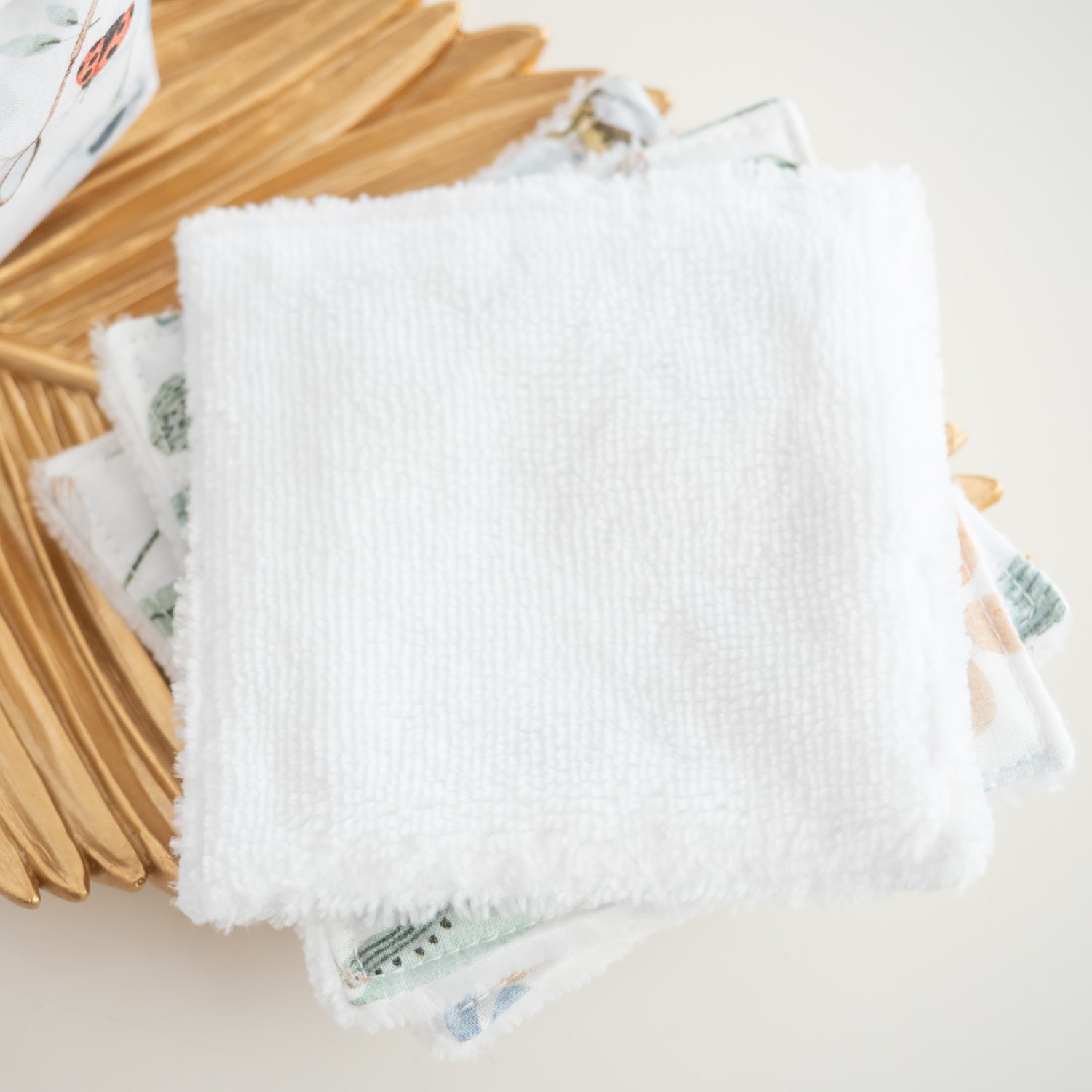 Coton lavable réutilisable en tissu et panier Loli - L'Atelier de July