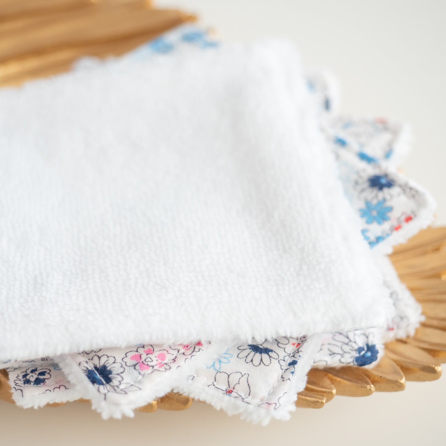 Coton lavable réutilisable en tissu et panier Naty - L'Atelier de July
