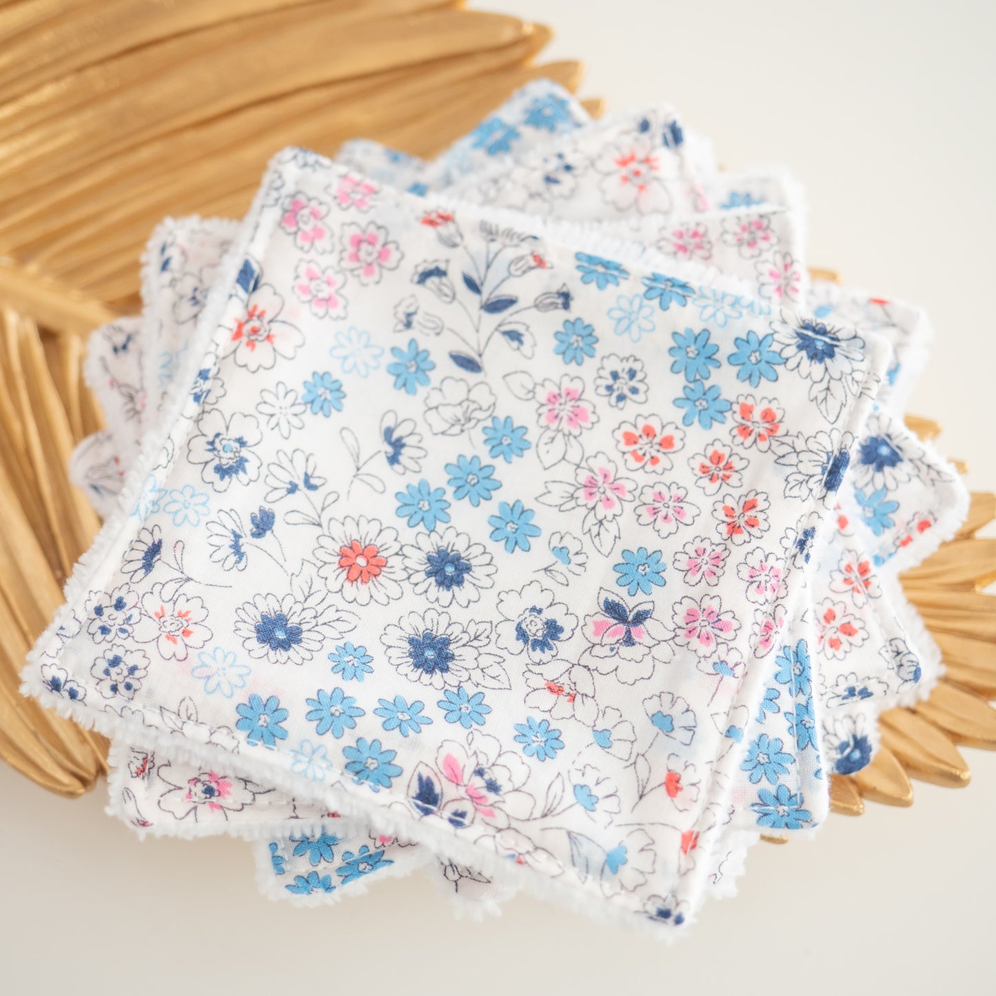 Coton lavable réutilisable en tissu et panier Naty - L'Atelier de July