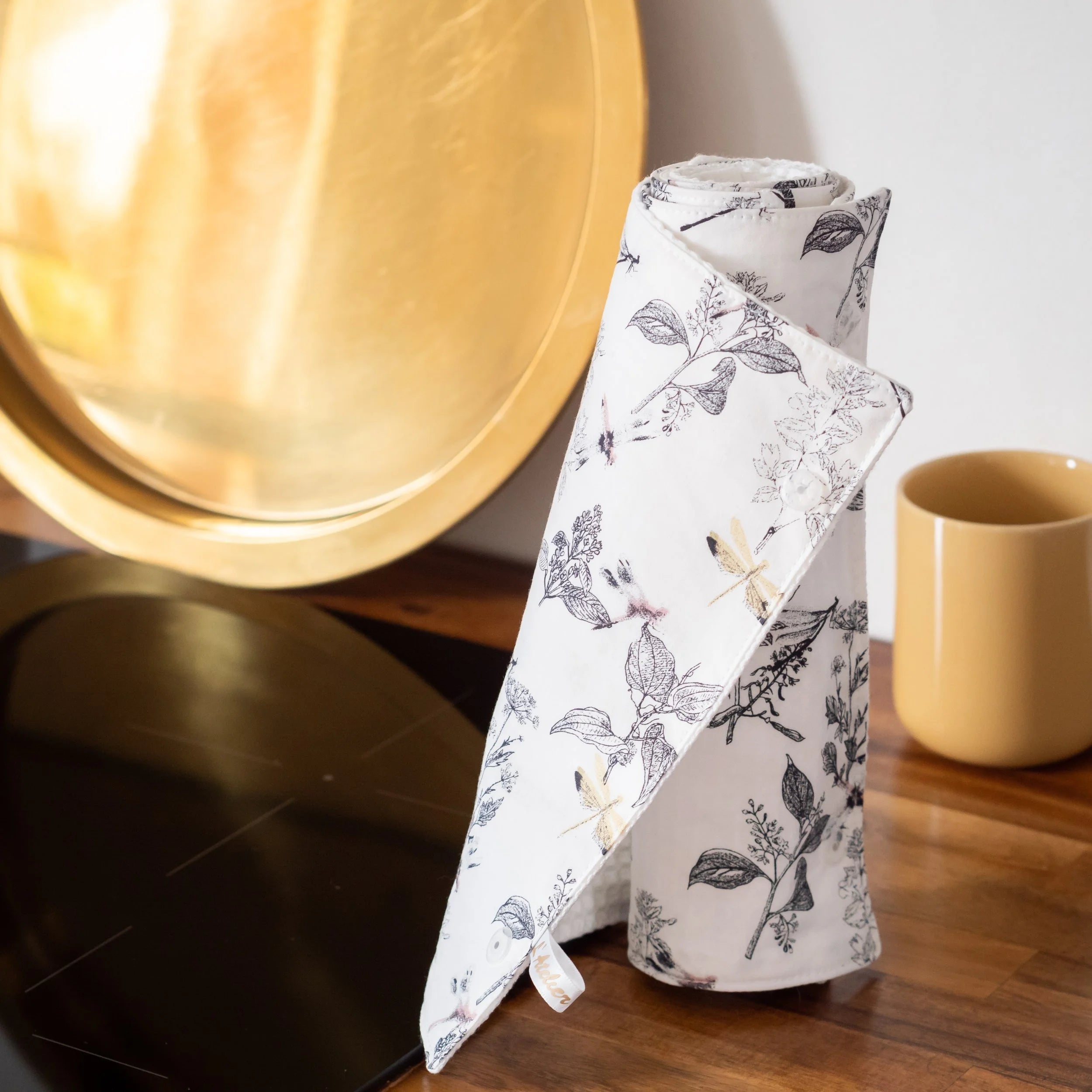 Essuie-tout lavable réutilisable en tissu et nid d’abeille L’Herboriste - L'Atelier de July