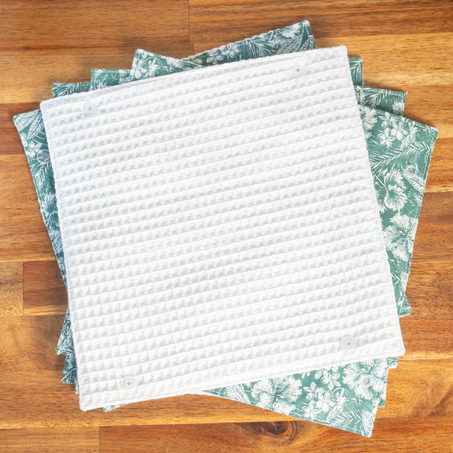Essuie-tout lavable réutilisable en tissu et nid d’abeille Verone - L'Atelier de July