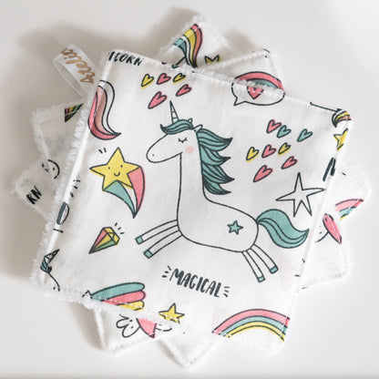 Coton lavable Bio et panier Licorne