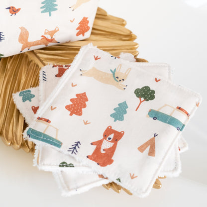 Coton lavable Bio et panier Forêt