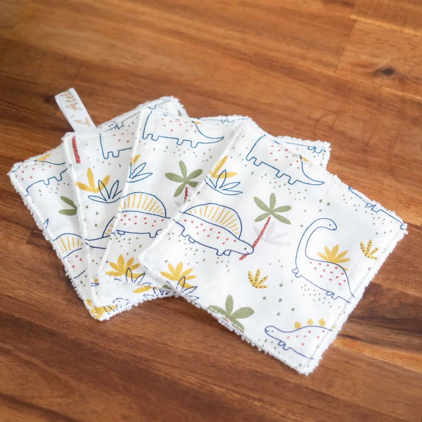 Coton lavable Bio et panier Dino - L'Atelier de July