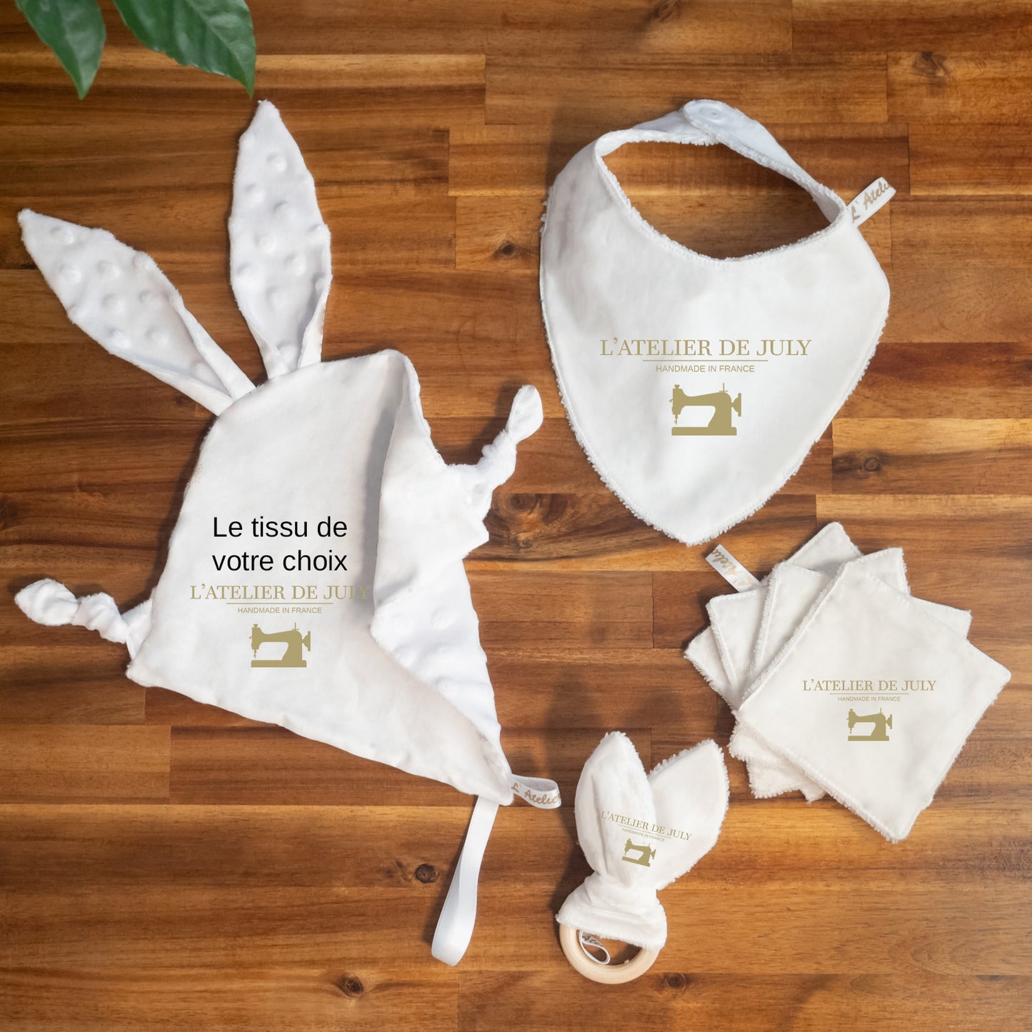 Lot naissance bébé BIO - Tissu au choix